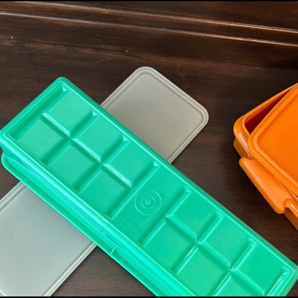 Vintage Green and Orange Tupperware Containers - Picture 6 of 9